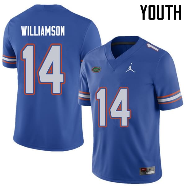 NCAA Florida Gators Chris Williamson Youth #14 Jordan Brand Royal Stitched Authentic College Football Jersey EAD6264QP
